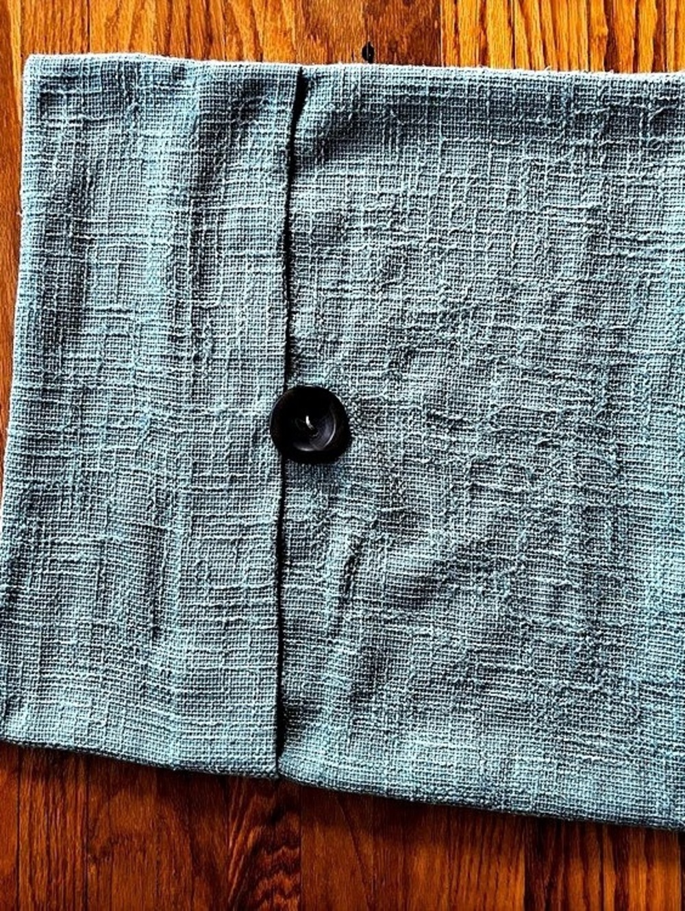 Large Blue linen cotton pillow cover